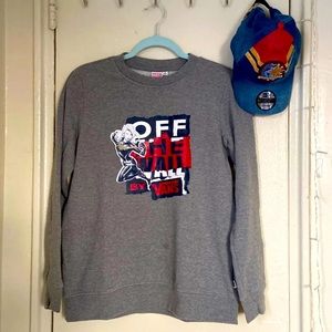Captain Marvel sweatshirt and hat